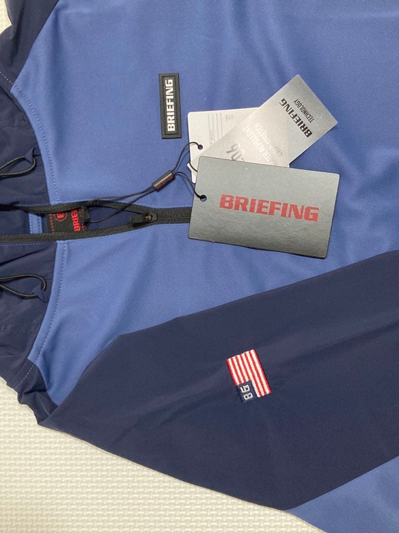 BRIEFING GOLF MS HALF ZIP HOODIE（BLUE／M）