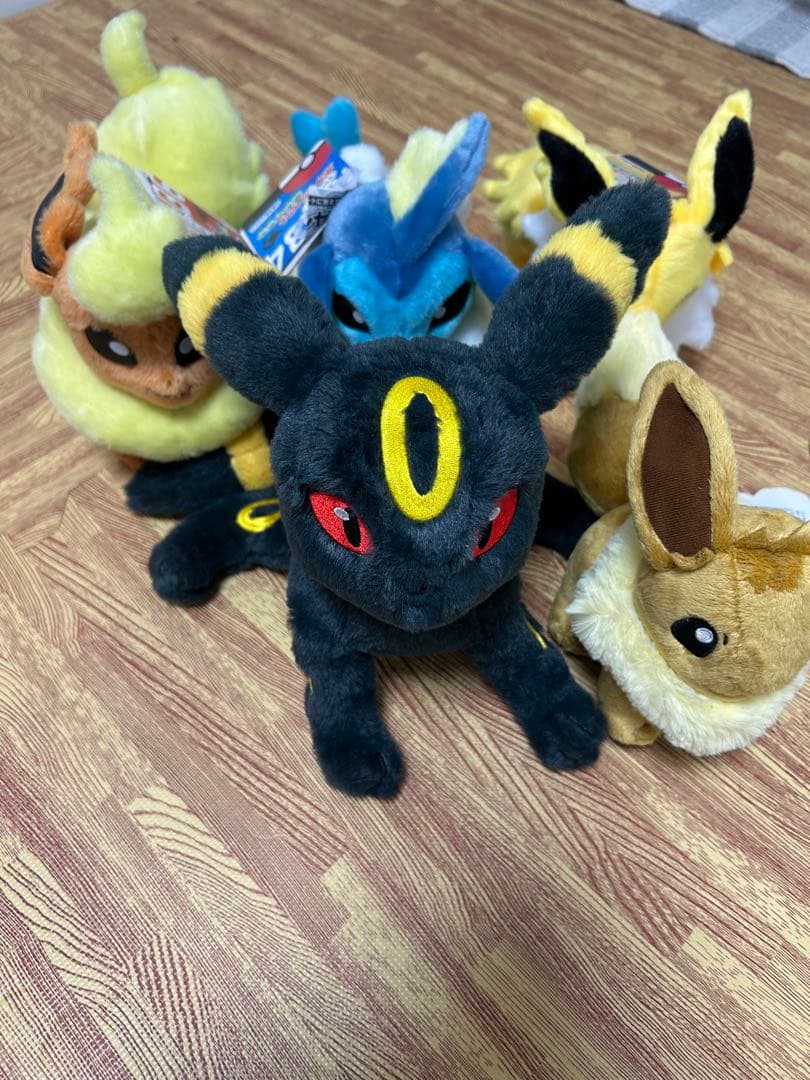 ポケモンゲット　ぬいぐるみ　5個セット　タグ付き　ブラッキー　イーブイ　他