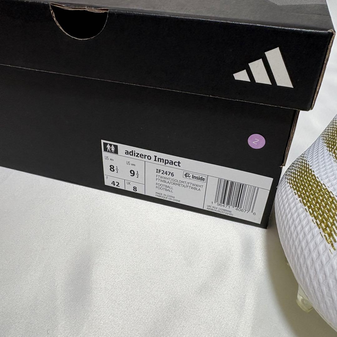 Adizero Impact Cleats　WHT/GLD　26.5㎝　Z