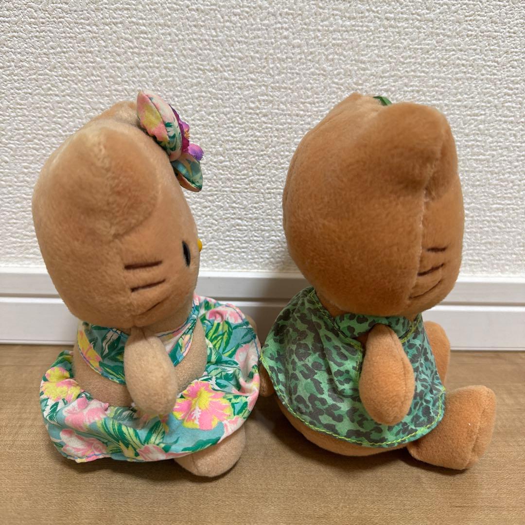 希少 ハローキティ 日焼け ぬいぐるみ 2体セット