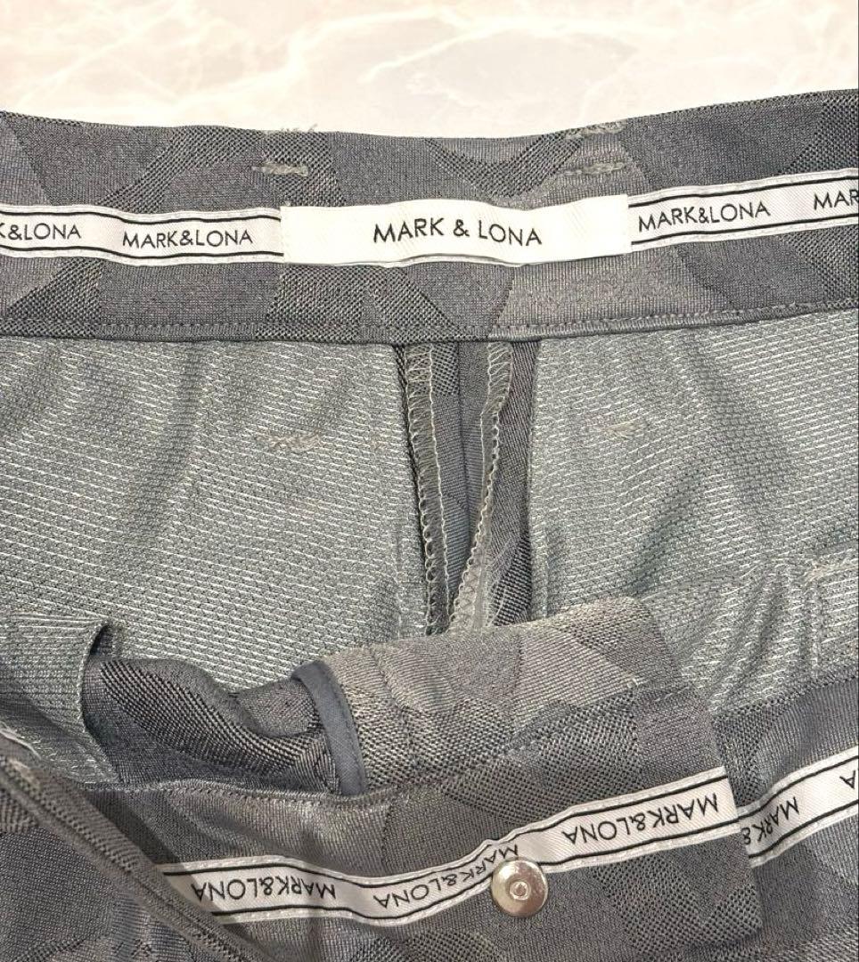 美品MARK&LONA スカル迷彩ゴルフハーフパンツ M