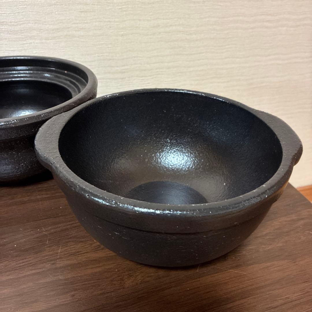 ママ 長谷園　陶珍かまど NC-01 黒 二合炊き