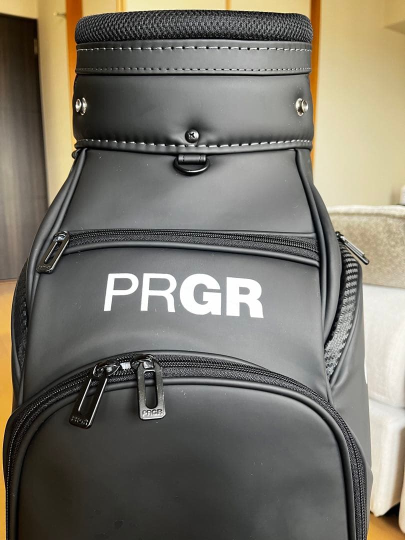 超美品希少プロギア　PRGR ド迫力大きめキャディバッグ 黒 プロ仕様コンパクト