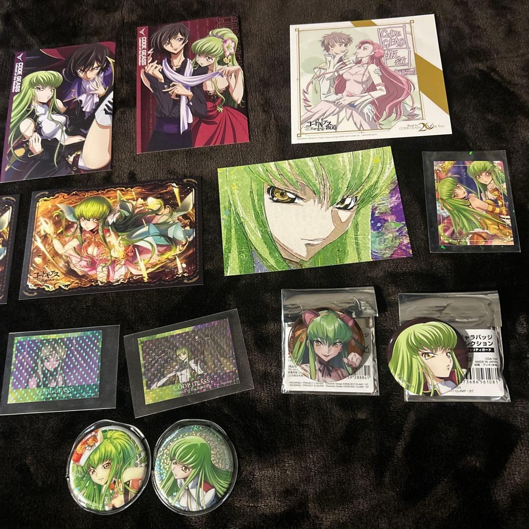 コードギアス Ｃ.Ｃ. ルルーシュ スザク ユーフェミア 缶バッジ 特典
