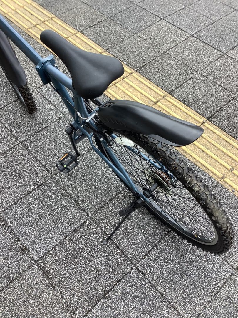 26インチ 青 折り畳み自転車 6段変速