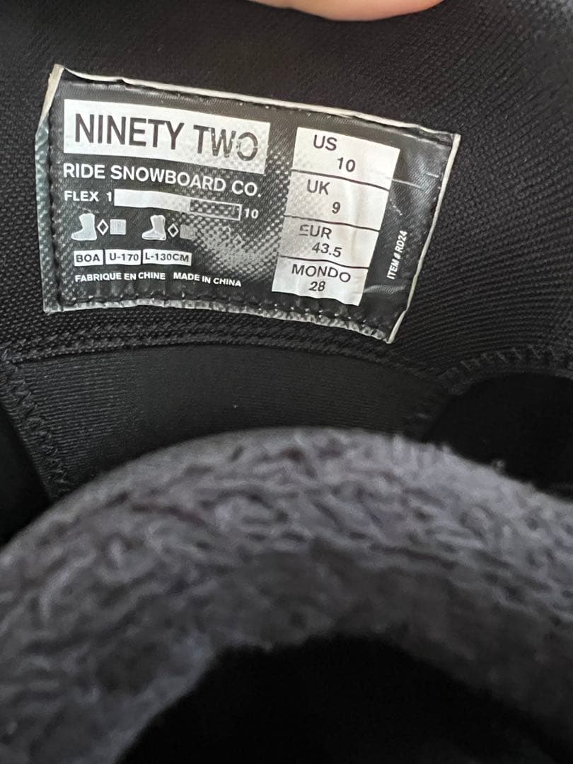 RIDE THE 92 NINETY TWO 28センチ　ライド