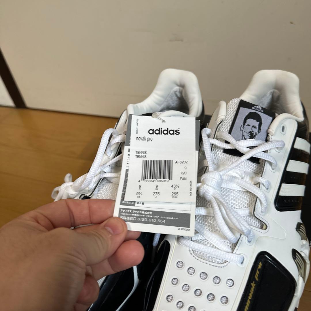 ジョコビッチ着用adidas novak pro テニスシューズ 27.5センチ