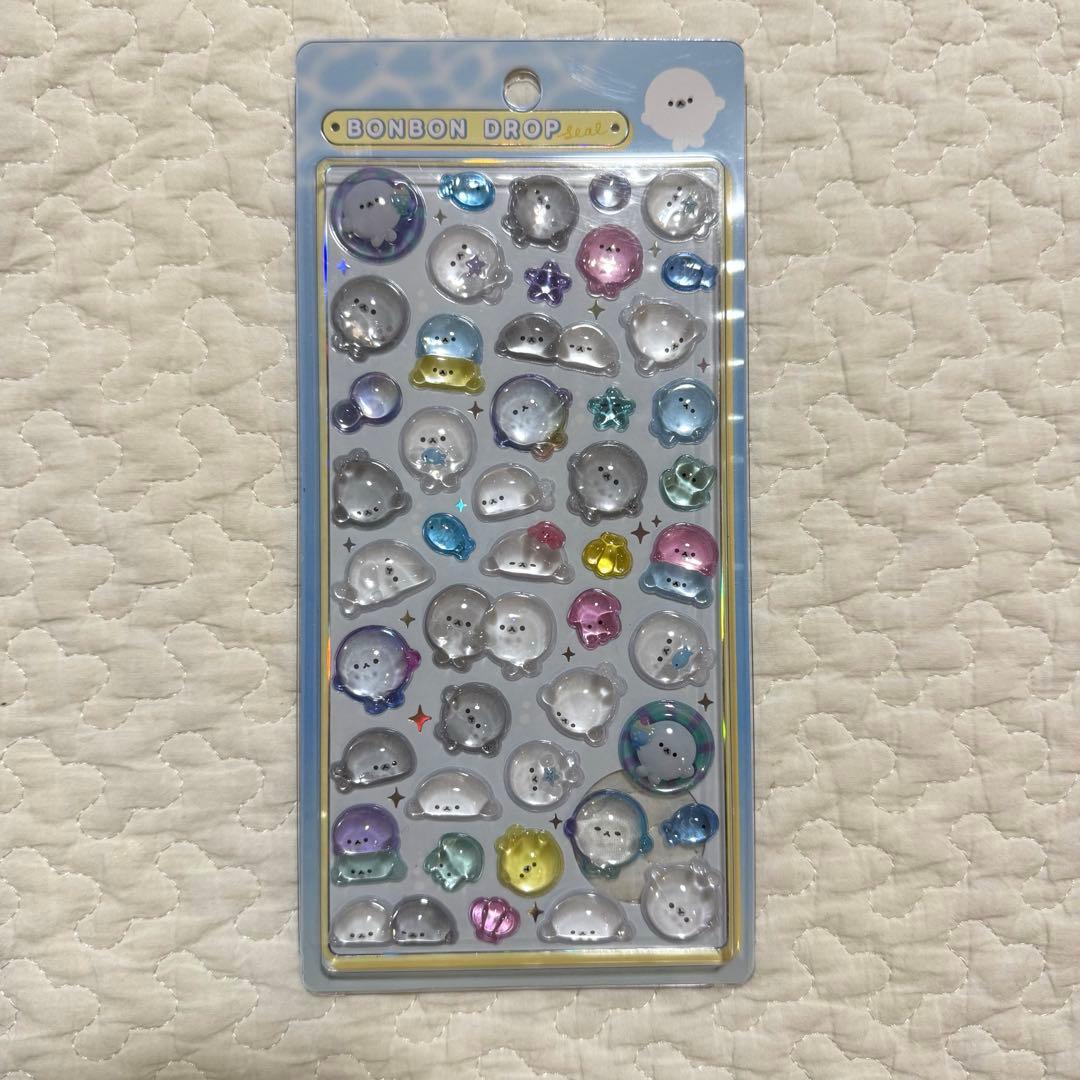 正規品　水族館限定　ボンボンドロップシール　6種　コンプリート　うみのいきもの