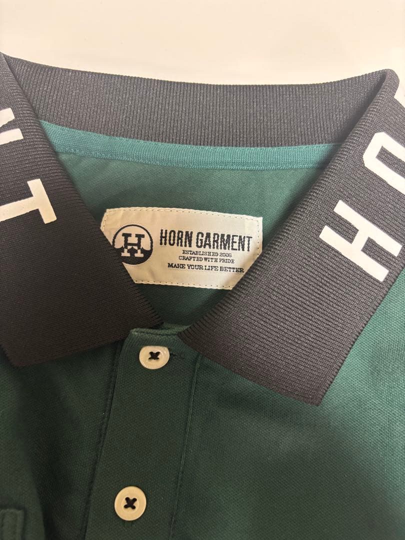 HORN GARMENT ダークグリーン ポロシャツ