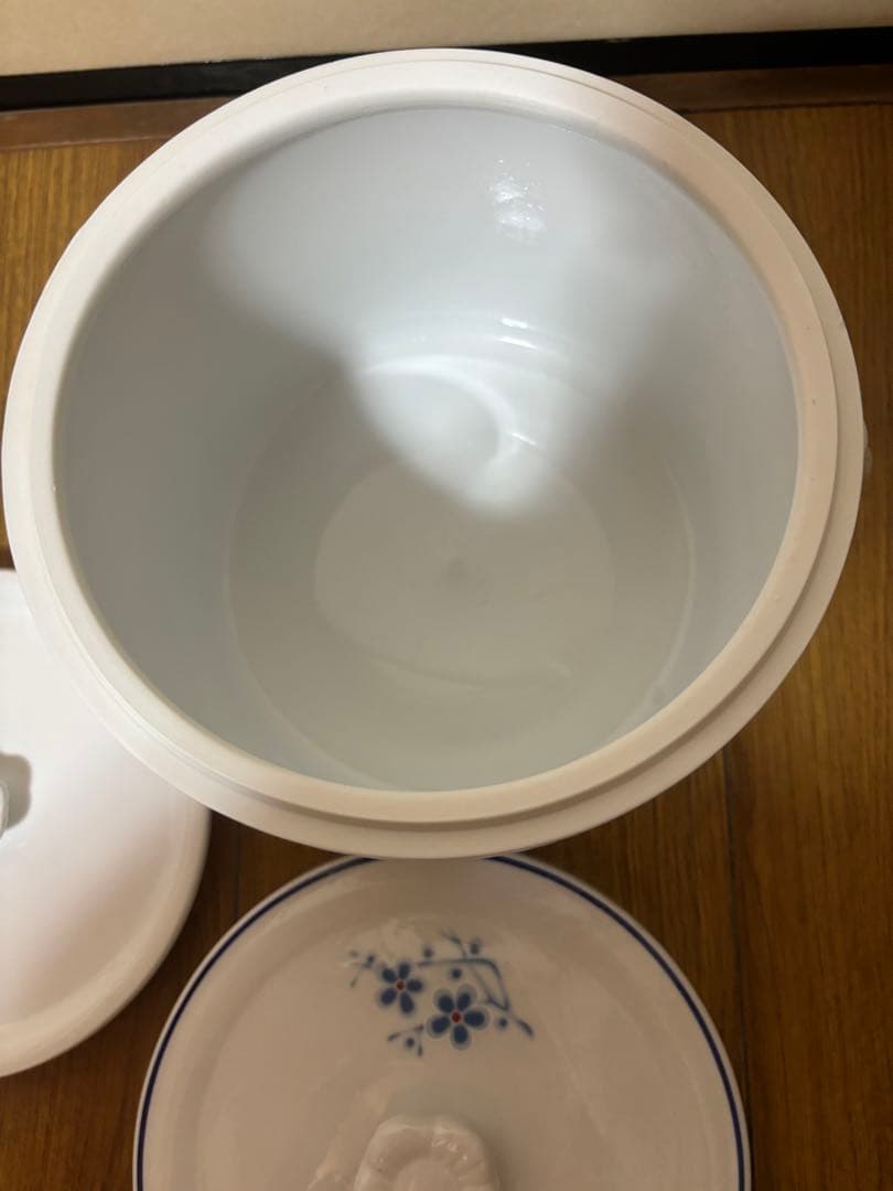 陶器 二重蓋 両耳 スープポット 蒸しカップ/200
