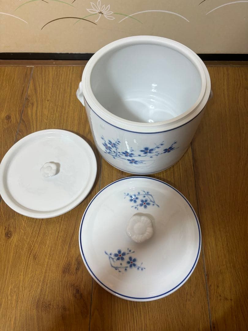 陶器 二重蓋 両耳 スープポット 蒸しカップ/200