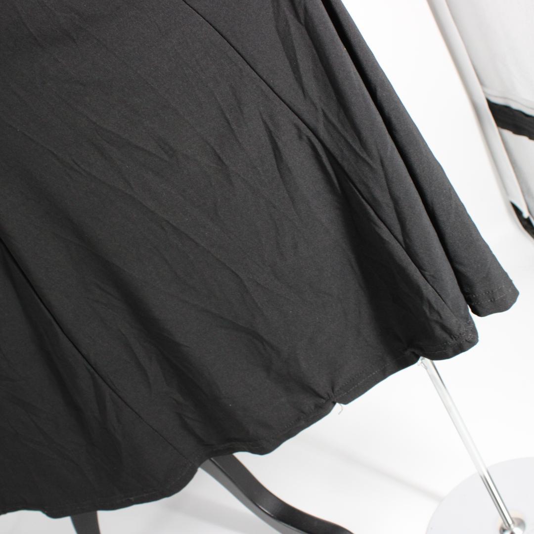 【美品 社交ダンス衣装】ワンピース ドレス 黒 無地 シンプル 単色