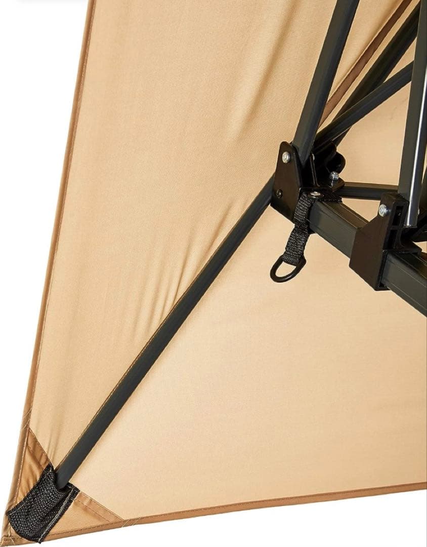 簡単組み立て ベージュタープ250x200cm 収納袋付き アウトドア キャンプ