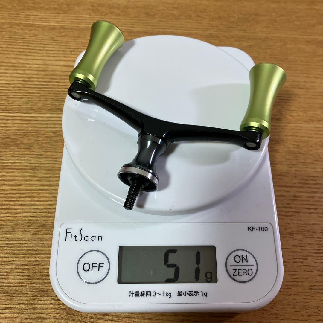 美品　シマノ用　ダブルハンドル　ロングノブ　カモフラバランサー　バス釣り