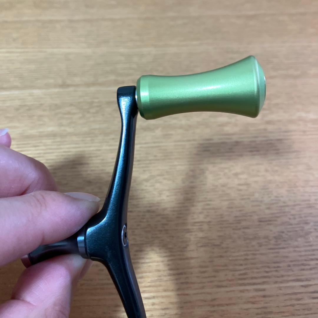 美品　シマノ用　ダブルハンドル　ロングノブ　カモフラバランサー　バス釣り