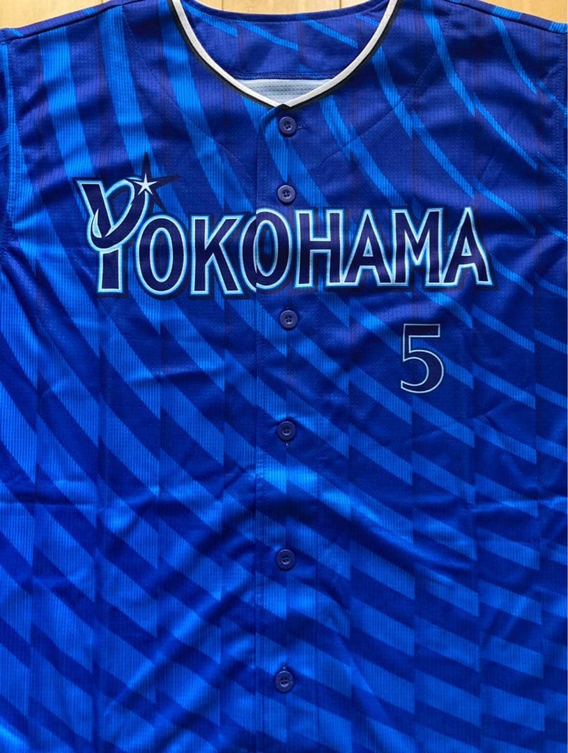 【美品】横浜DeNAベイスターズ　松尾汐恩選手　前ビジターユニフォーム　Oサイズ