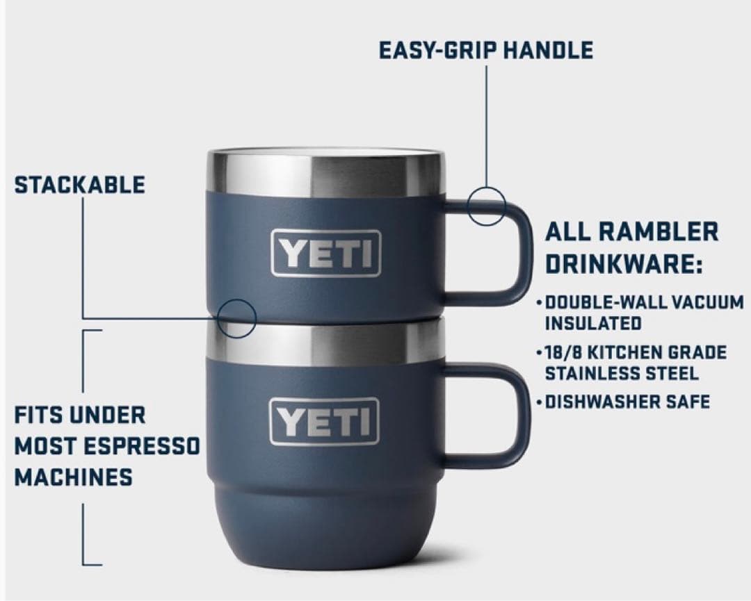YETI RAMBLER タンブラー　6oz スタッカブル マグカップ　2個