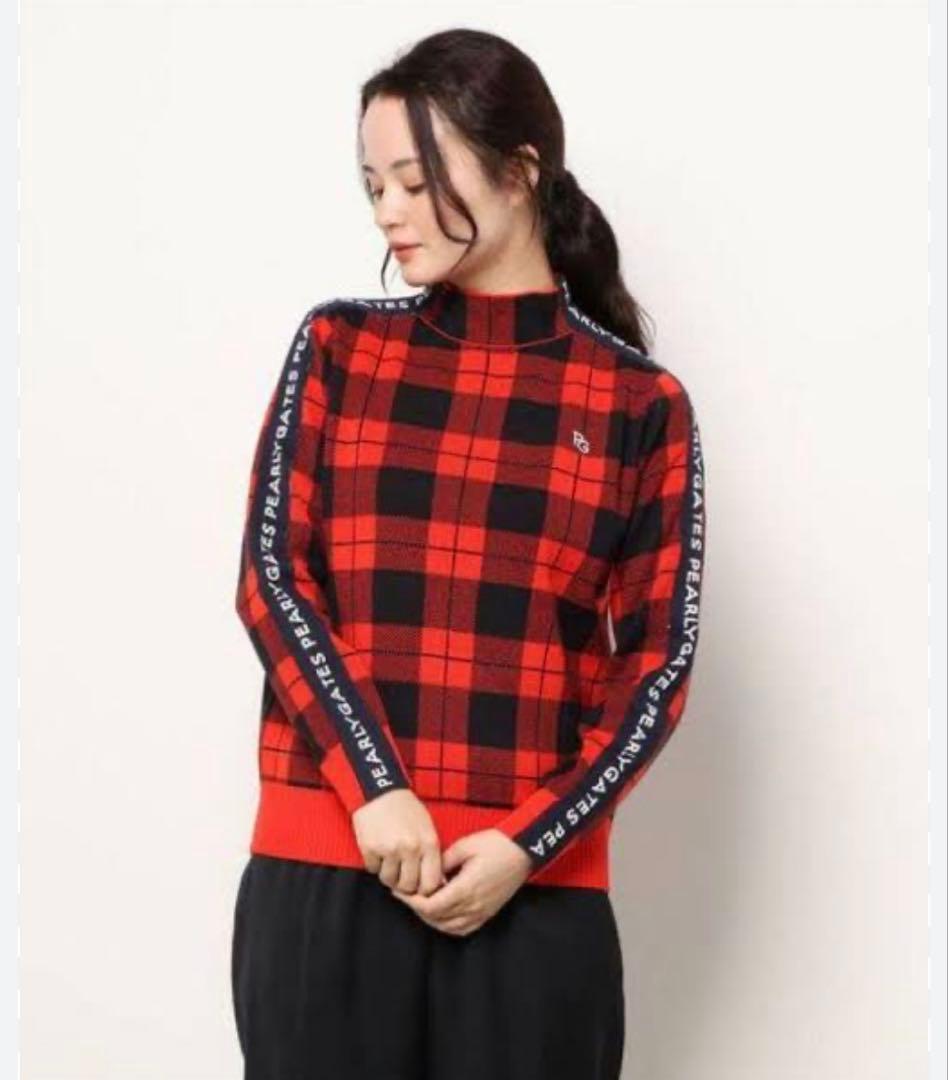 【極美品】PEARYGATES ハイエアー モックネックニットプルオーバー