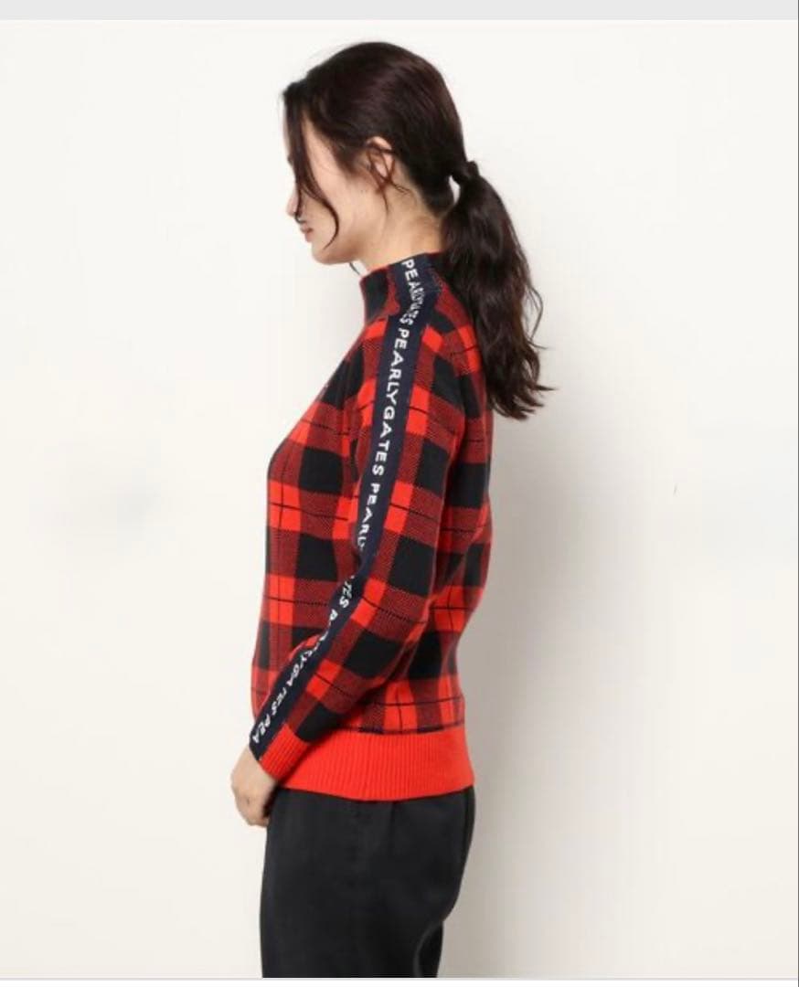 【極美品】PEARYGATES ハイエアー モックネックニットプルオーバー