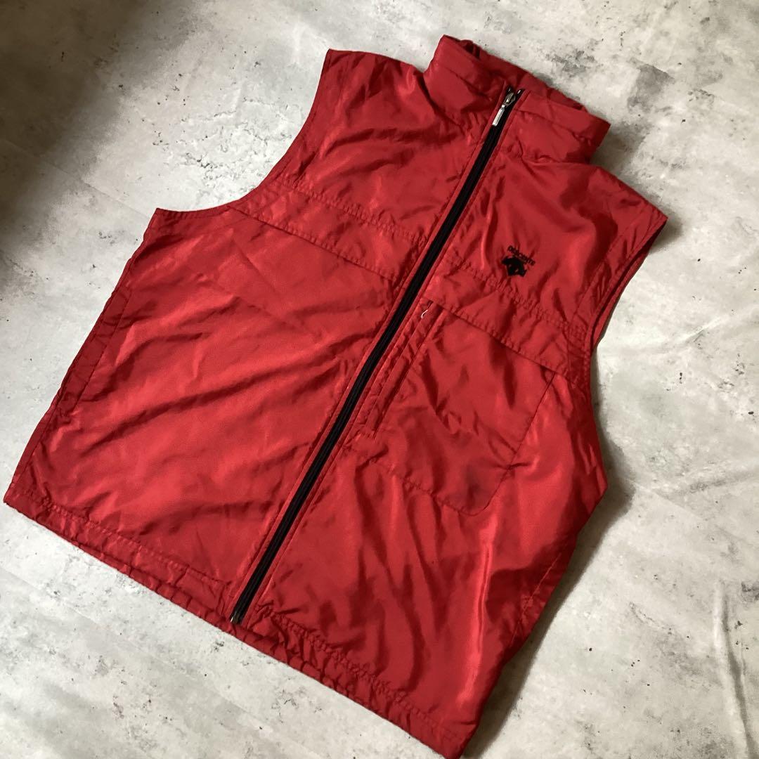DESCENTE GOLF デサント　ゴルフウェア　ベスト　レッド　赤