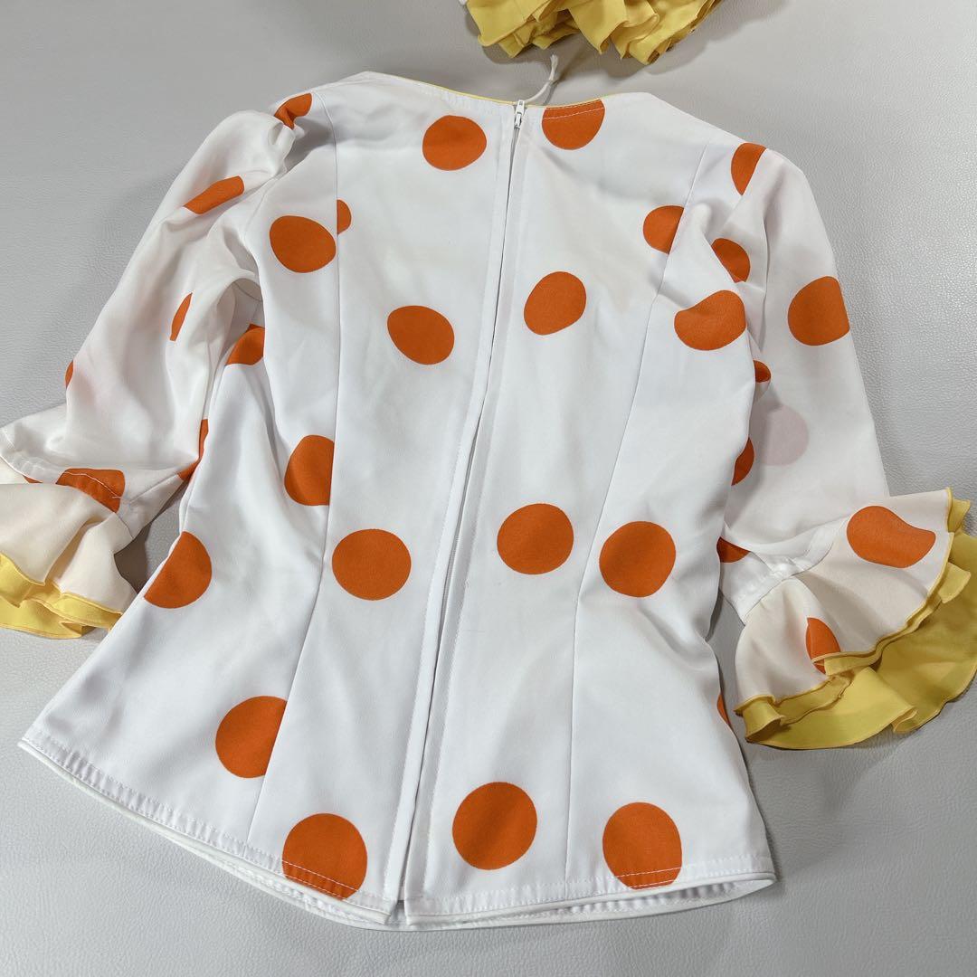 美品 HERMOSAフラダンス用 水玉模様 ロングドレス セットアップ 練習用