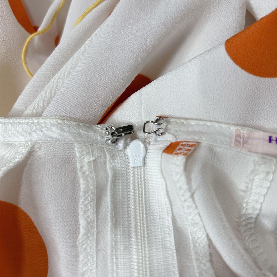 美品 HERMOSAフラダンス用 水玉模様 ロングドレス セットアップ 練習用