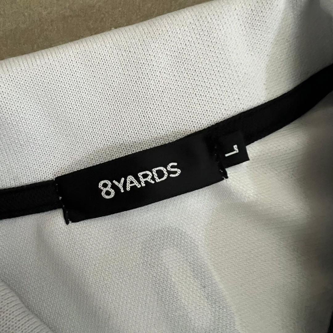 8YARDS ハチヤーズ　ポロシャツ　メンズ　L ロゴ　ゴルフ　半袖