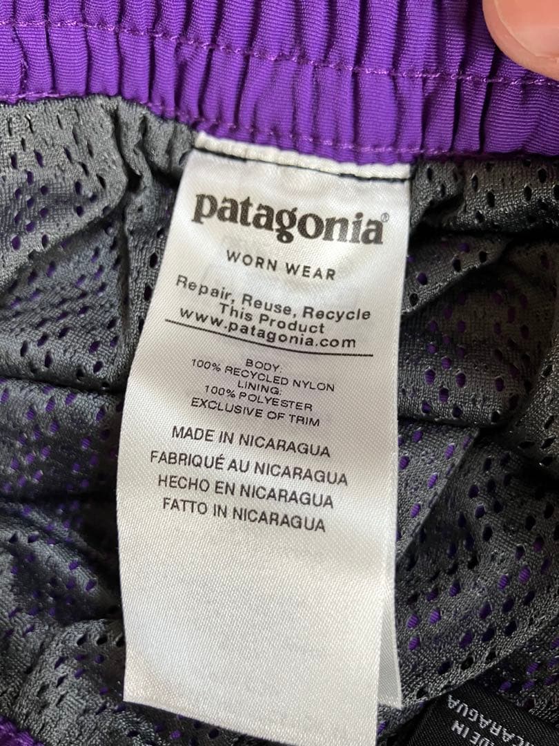 patagonia 紫色 バギーズショーツ5インチ XS