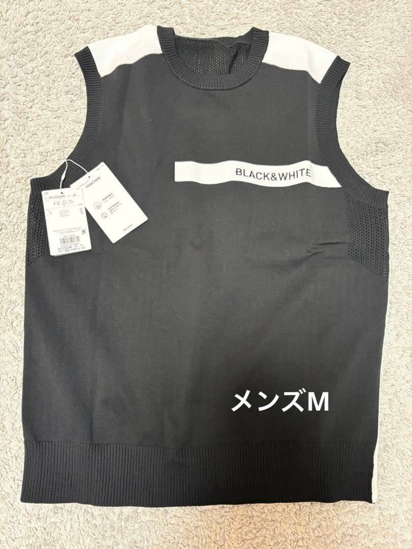 BLACK&WHITE ニットベスト　メンズM
