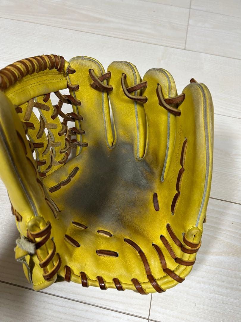 ハイゴールド 軟式 グローブ イエロー 内野用
