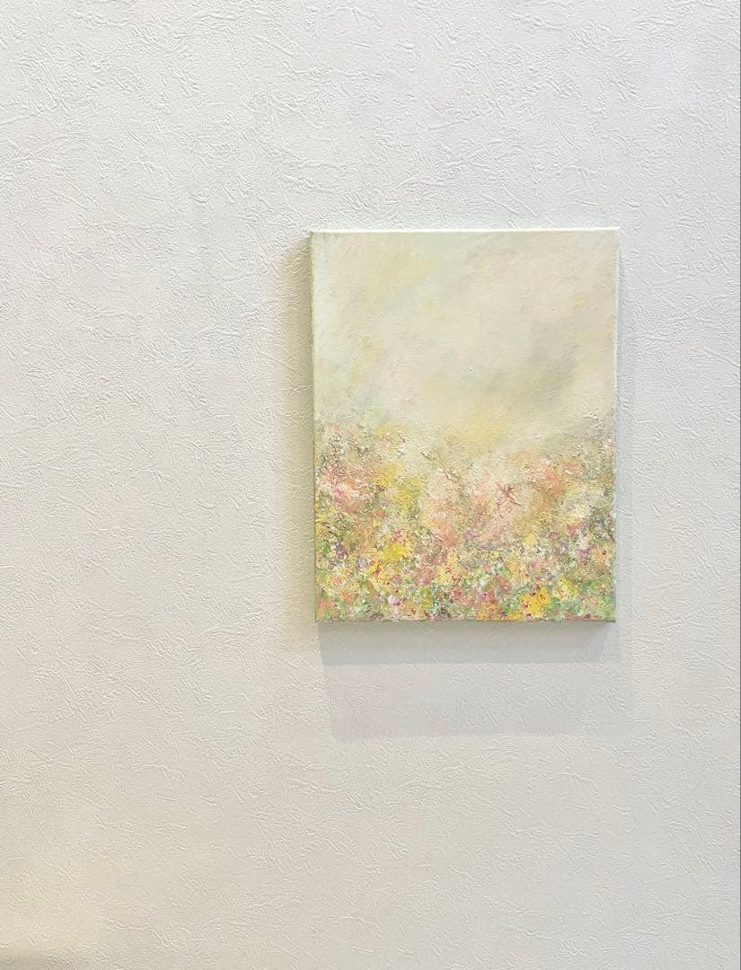 529 抽象画 アクリル画 原画 キャンバスボード F6 優しい光に包まれて