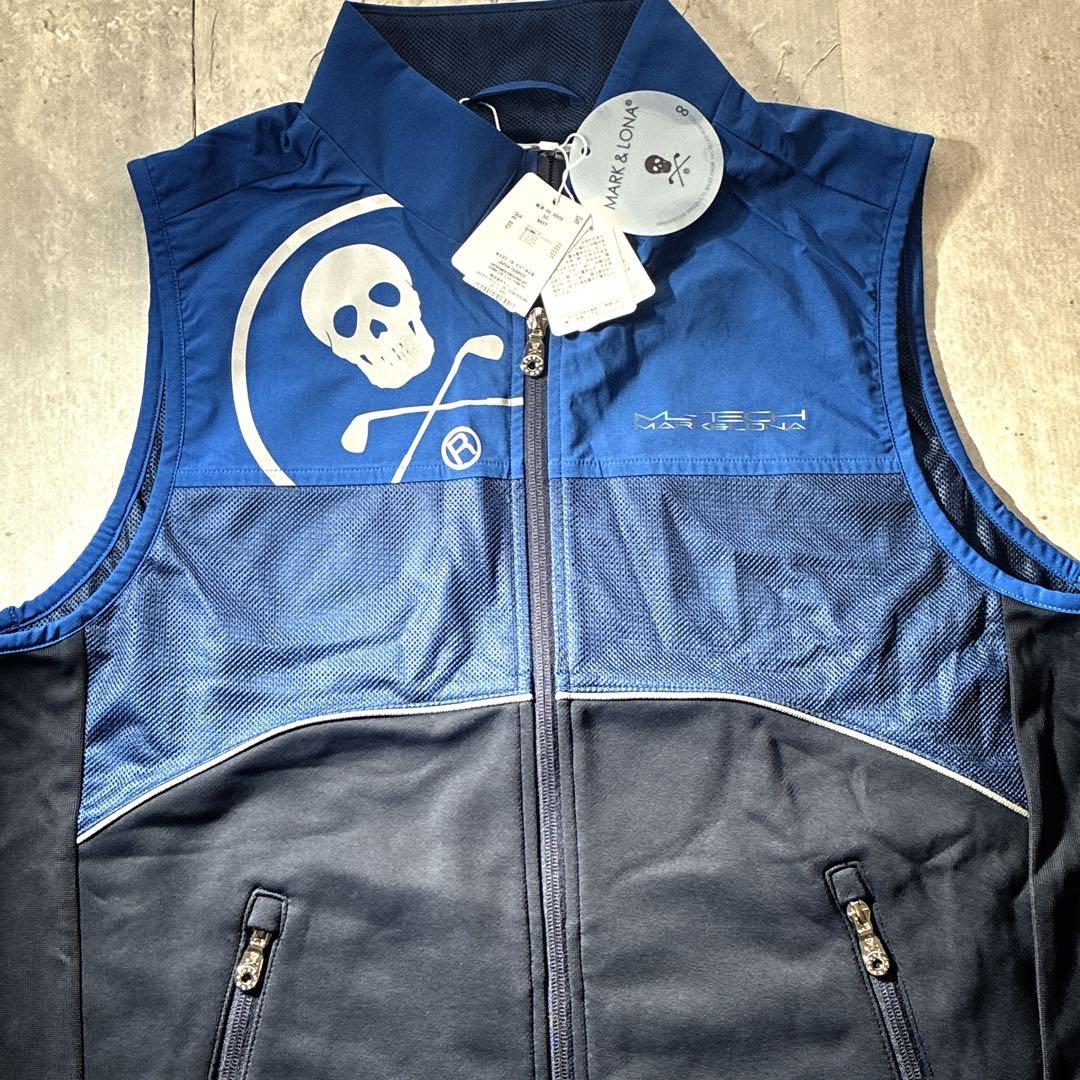 新品　希少サイズ50 XL MARK&LONA スカルデザイン ベスト　ゴルフ