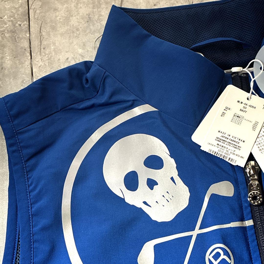 新品　希少サイズ50 XL MARK&LONA スカルデザイン ベスト　ゴルフ