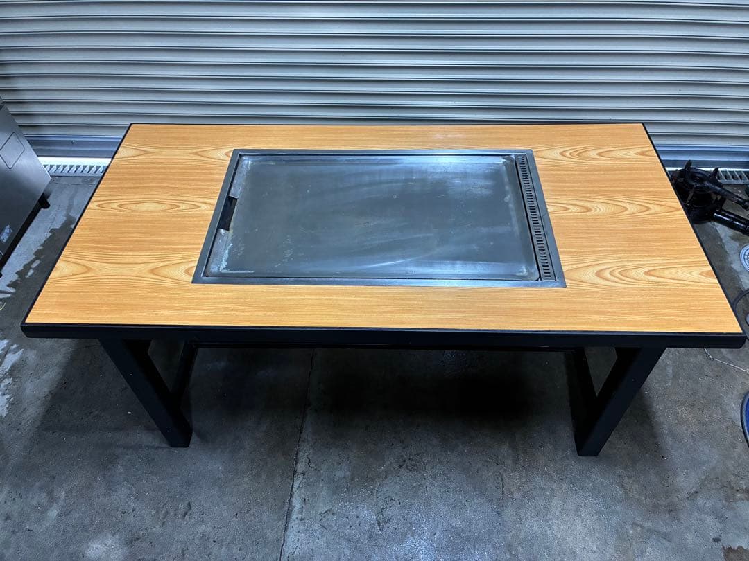 鉄板テーブル　LPガス用　1500×750×705mm お好み焼き　鉄板焼
