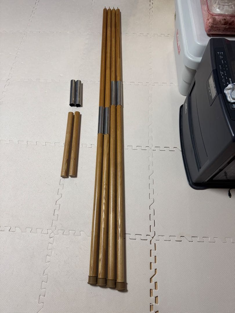 いと　　 ウッドポール タープポール タモ 32mm 1800mm×４本