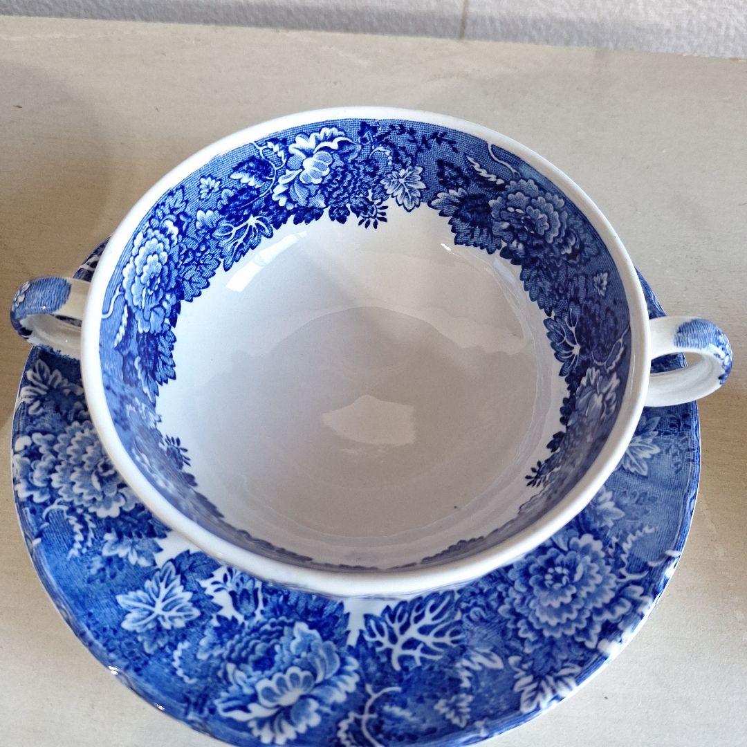 Woods Ware Soup Bowl & Plate　イギリス製　2客　ペア