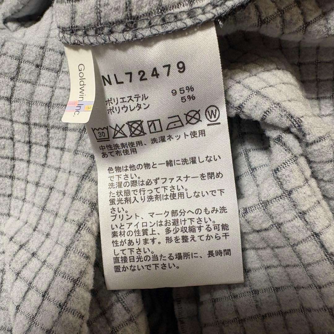 新品未使用 サーマルバーサグリッドクルー グレー　ノースフェイス　レディース　L