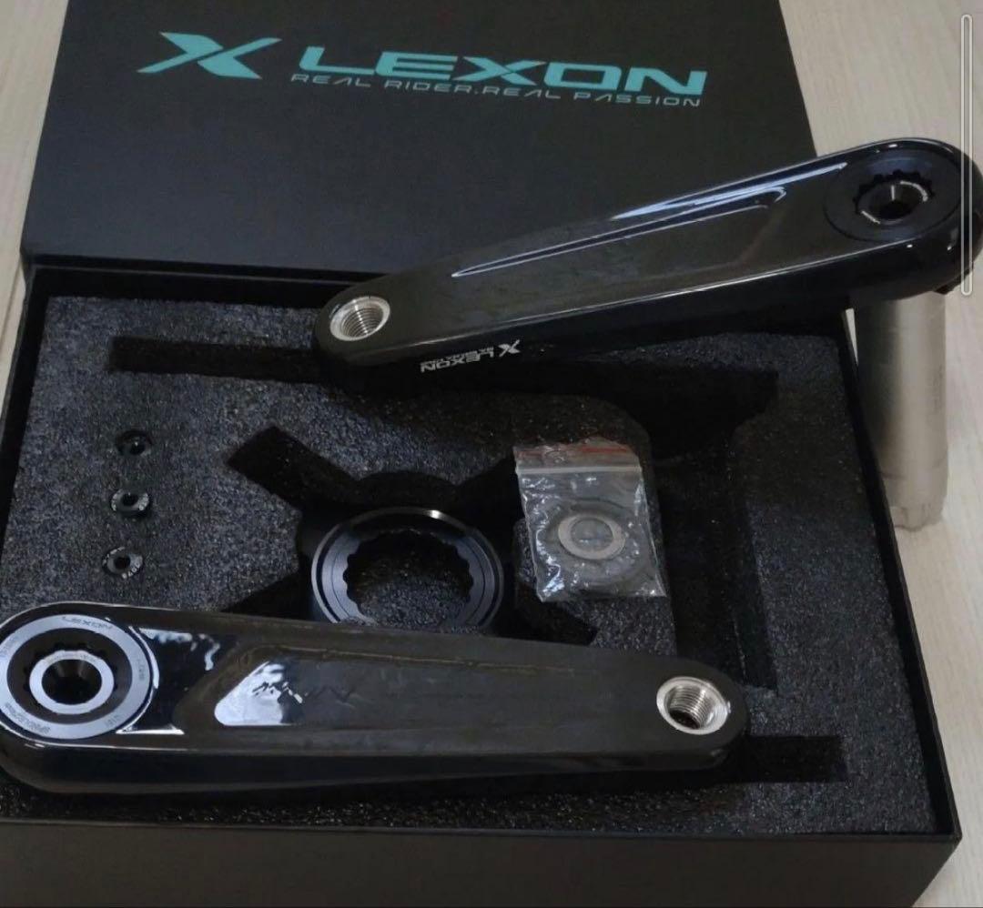 【美品】LEXON 自転車 クランクセット ブラック