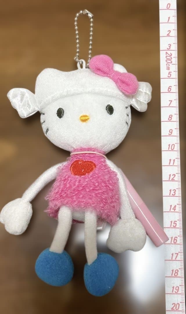 足長キティ ぬいぐるみ キーホルダー 平成レトロ レア