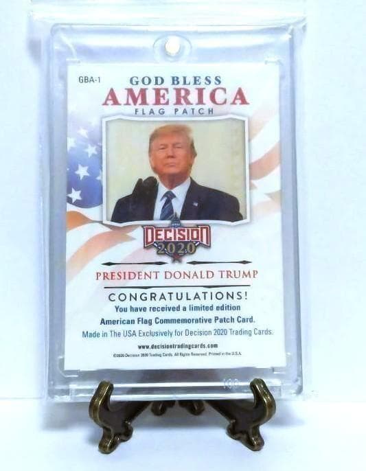 president（お宝品）ドナルド・トランプ大統領のアメリカ国旗パッチカード