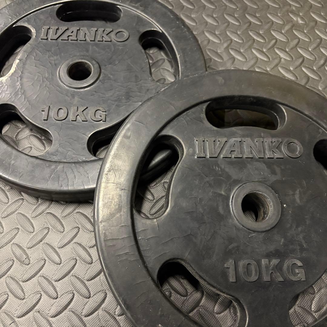 ivanko 10kg×2 プレートヒビ有　穴径29ミリホームジム　アイロテック
