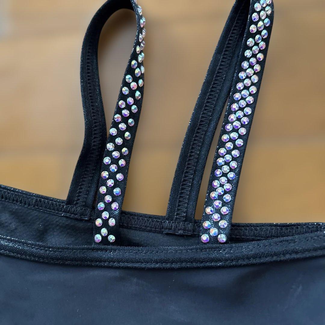 Olynstone 黒 レース スパンコール レオタード　　サイズ０です。