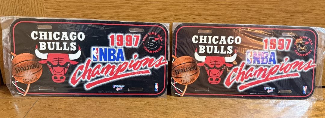シカゴ・ブルズ 1997 NBA優勝プレート2枚セット ジョーダン時代