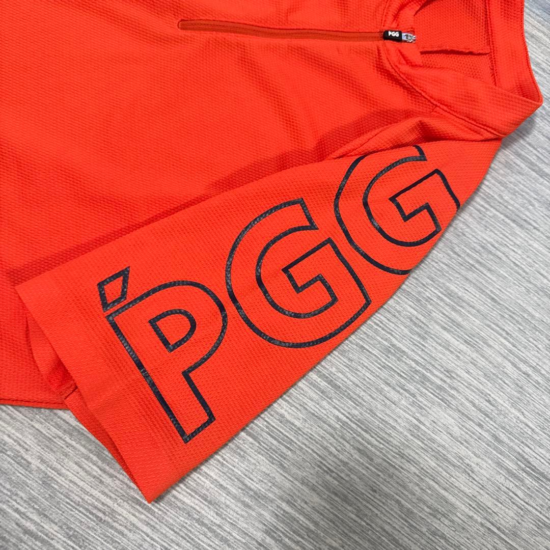 美品　PGG メンズ　ハーフジップ　半袖シャツ