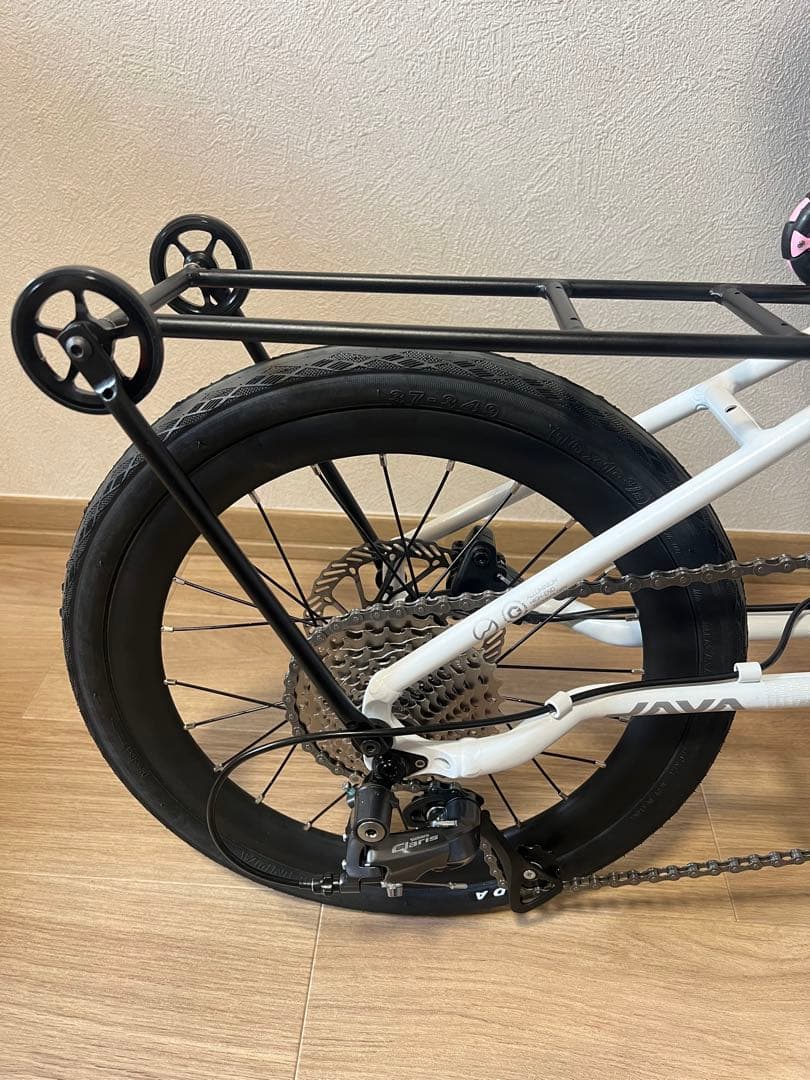 アルミ合金車　桜Brompton同類 9速変速　16インチ折りたたみ自転車