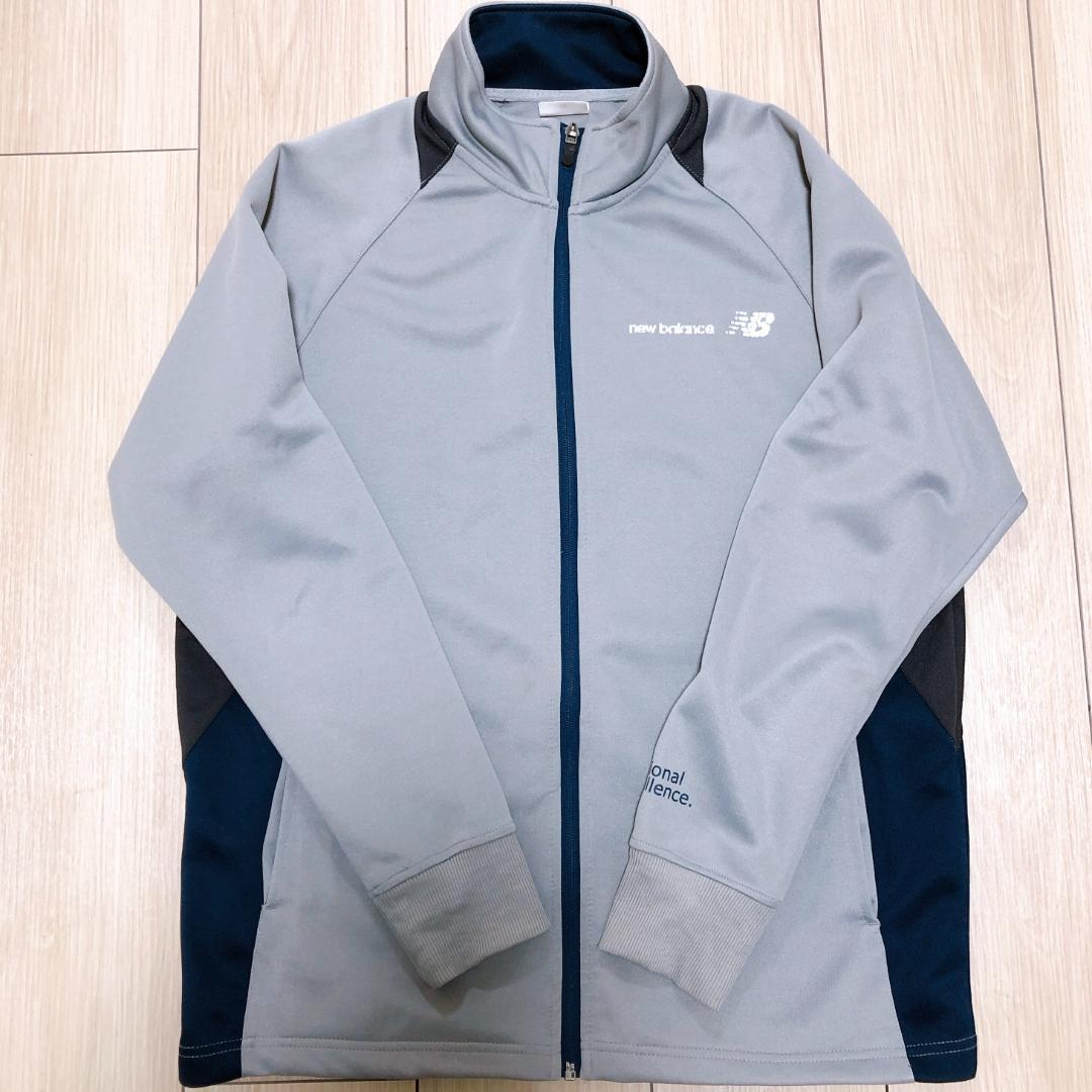 【美品】ニューバランス　シンプル万能トレーニング長袖フルジップスポーツウェア―
