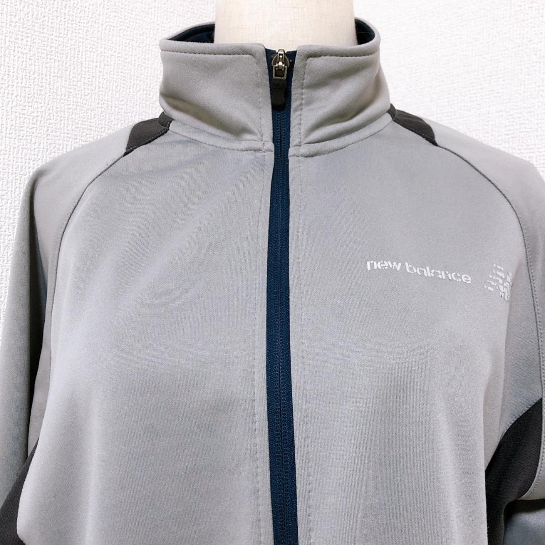 【美品】ニューバランス　シンプル万能トレーニング長袖フルジップスポーツウェア―
