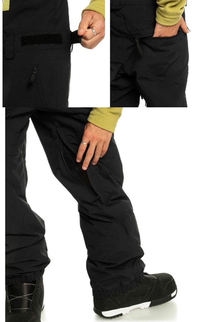 送料無料 新品 QUIKSILVER スノーウェア ビブパンツ L WHT