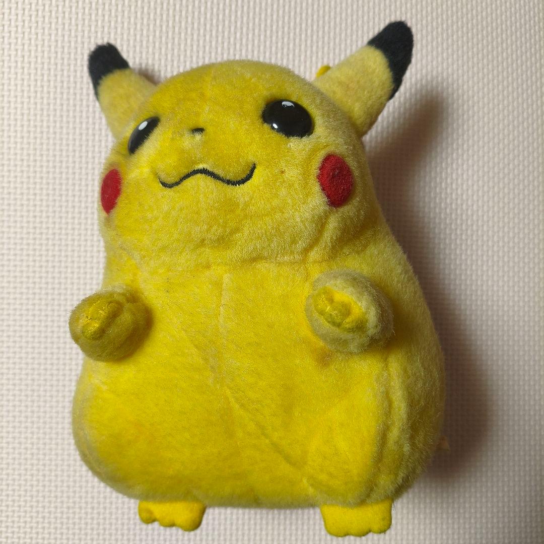 【出品歴なし右上】ピカチュウ　ぬいぐるみ　ポーチ バッグ 初期 レトロ