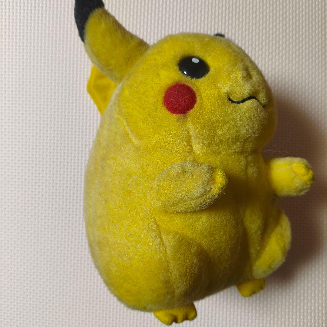 【出品歴なし右上】ピカチュウ　ぬいぐるみ　ポーチ バッグ 初期 レトロ